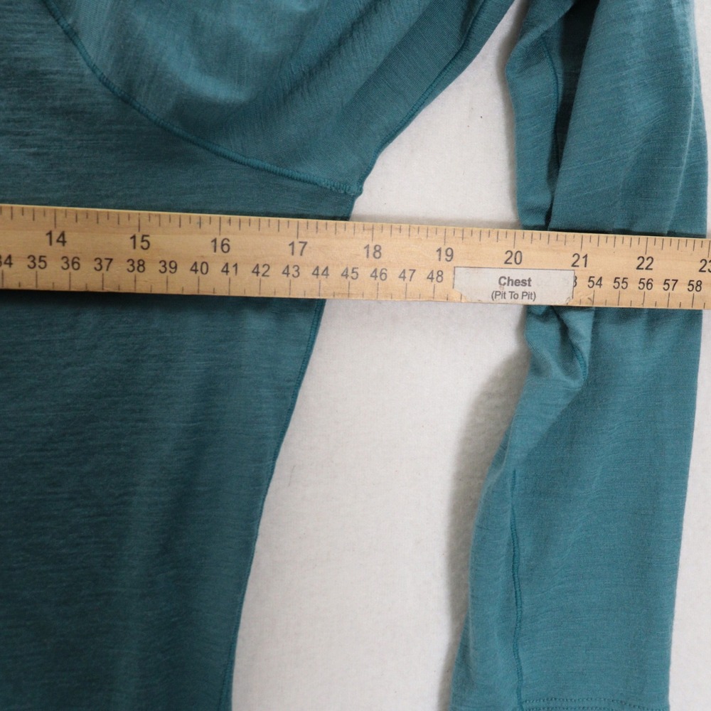 Smartwool Merino 150 Top Women M Base Layer Long Sleeve Teal Blue Merino Wool - Picture 6 of 9